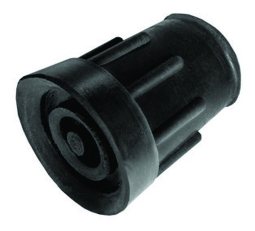 Contera para bastones y muletas 21 mm. Negro, grande