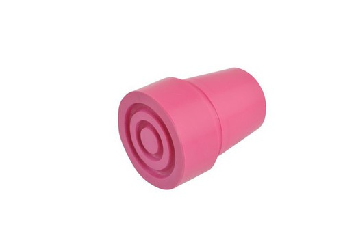 Contera rosa para muletas y bastones, 19 mm