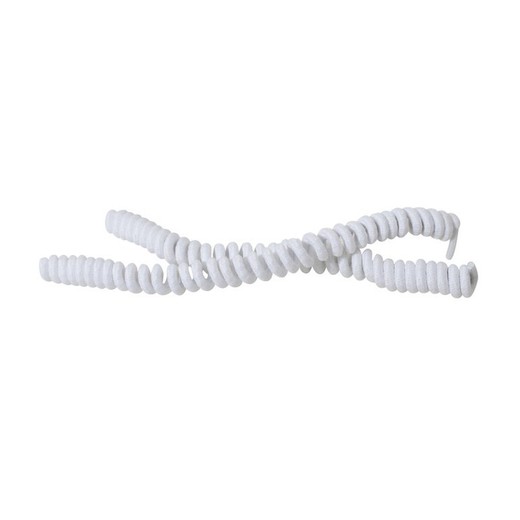 Cordones en espiral. Blanco. Contiene dos pares