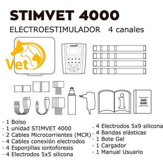 Electroestimulador stimvet 4000 veterinaria globus