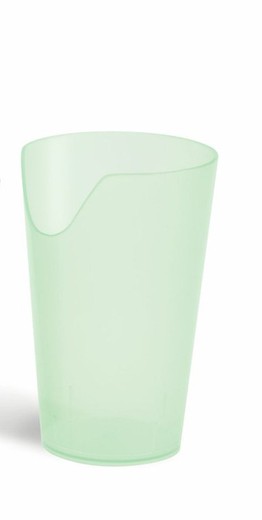 Vaso con área nasal recortada. Transparente