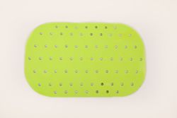 Alfombrilla de baño pequeña anti-patinazos 54 x 35 cm, lima