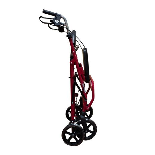 Andador 4 ruedas  de aluminio con asiento, respaldo y resposapies.Colón