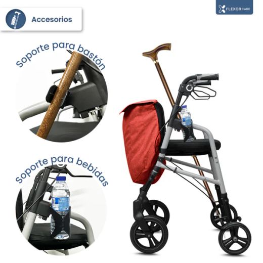 Andador Rollator, con Bolsa para la Compra F1