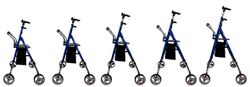 Andador De 4 Ruedas Koala plegable y regulable en altura