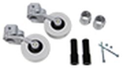 Andador de aluminio Ara-D con asiento y ruedas giratorias