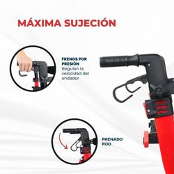 Andador de cuatro ruedas, Plegable, Asiento y respaldo, Cesta delantera  Invicto X1