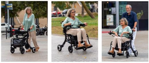 Andador, caminador  eléctrico, y silla de ruedas eléctrica todo en uno  iroller