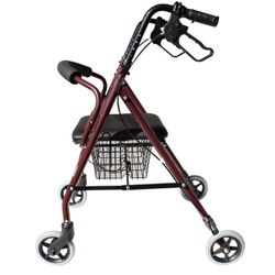 Andador Plegable , Aluminio con Frenos en manetas , Asiento y respaldo Escorial