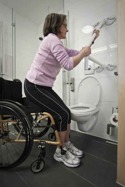 Apoyo QuattroPower asidera de baño  - 565 mm - con mango