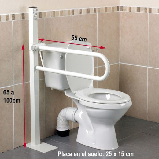 Barra de baño abatible sobre mástil 55 cm.