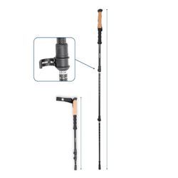 Bastón de trekking 100% de fibra de carbono.