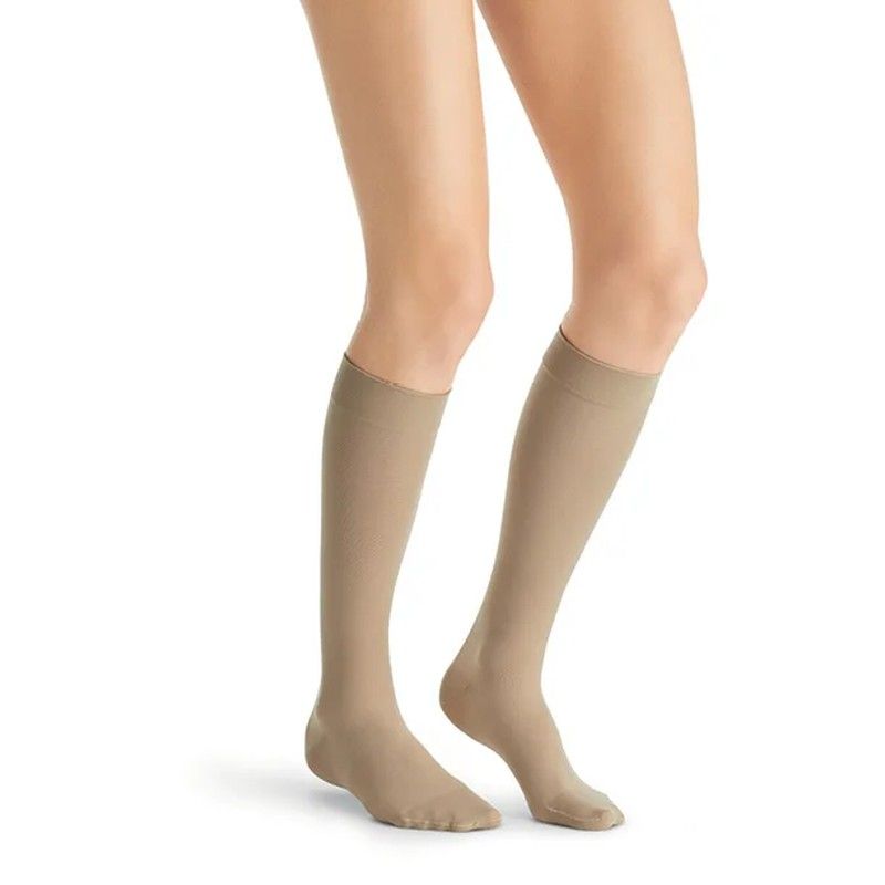 Calcetin JOBST® UltraSheer con SoftFit® 2 / Azul / Corta / CLASE 1 / Abierta