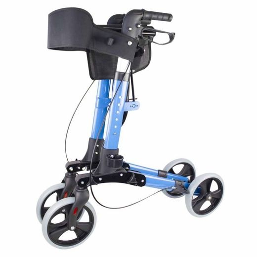 Caminador 4 ruedas plagable, con asiento y respaldo.Trajano De luxe