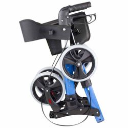 Caminador 4 ruedas plagable, con asiento y respaldo.Trajano De luxe