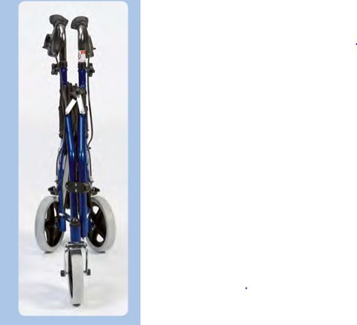 Caminador de 3 ruedas, delta de aluminio