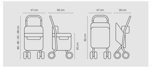 Carro de compra con asiento carlett  comfort