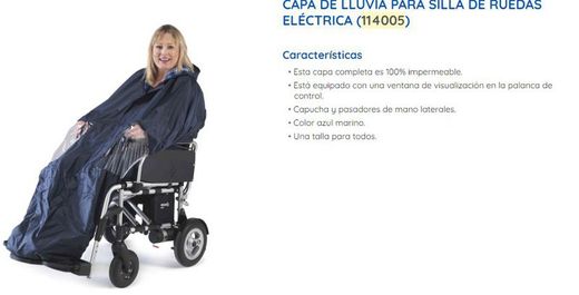 Chubasquero capa sillas eléctricas.