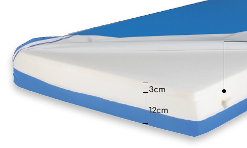 Colchon Viscoelastico Ortopedico Sanitario 12+3 105 x 180