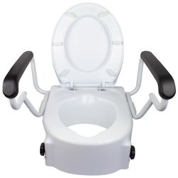 Elevador WC ,Con tapa ,Adaptable ,Regulable, Inclinable ,Reposabrazos abatibles