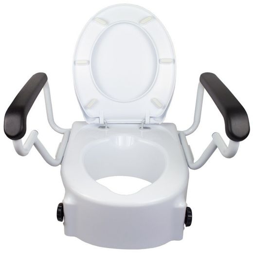Elevador WC ,Con tapa ,Adaptable ,Regulable, Inclinable ,Reposabrazos abatibles