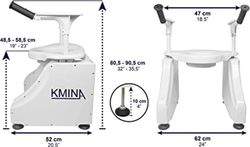 Elevador WC Eléctrico (150 kg), Alzador Inodoro con Apoyabrazos  KMINA