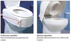 Elevador wc sin reposabrazos, inclinación regulable (5/10/15 cm)