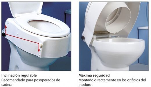 Elevador wc sin reposabrazos, inclinación regulable (5/10/15 cm)