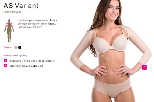 Faja lipoelastic de brazos As Variant