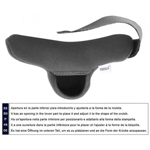 Fundas de codo para muletas, acolchadas kmina, con velcro