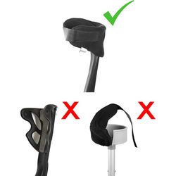 Fundas de codo para muletas, acolchadas kmina, con velcro