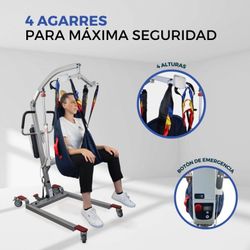 Grúa eléctrica con Arnés de regalo, ajustable para 135 kg