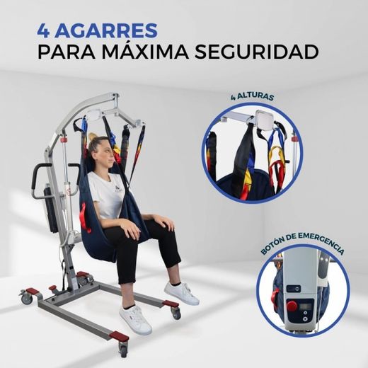 Grúa eléctrica con Arnés de regalo, ajustable para 135 kg