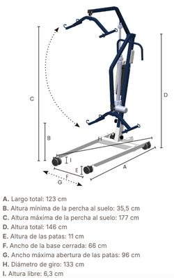 Grúa de elevación y traslado FLY STANDARD AD 915 M