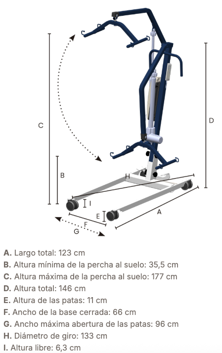 Grúa de elevación y traslado FLY STANDARD AD 915 M