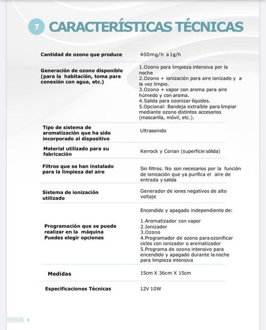 Ionizador y ozonizacion