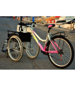 Kit adapta. Adaptador de bicicleta para silla de ruedas