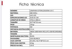 Lámpara portatil ultravioleta