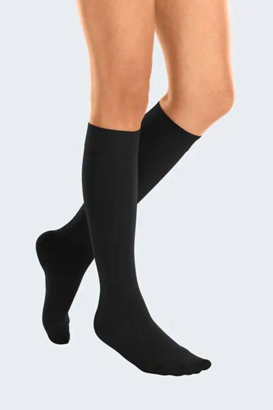 Calcetin mediven® cotton con puntera cerrada 1 / Negro / Petite / CLASE 1