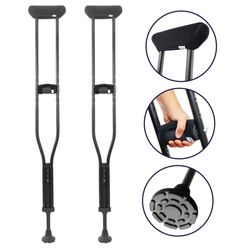 Muletas axilares, kmina, de aluminio acolchadas, el par