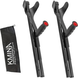 Muletas Plegables Fibra de Carbono, kmina 2 unidades
