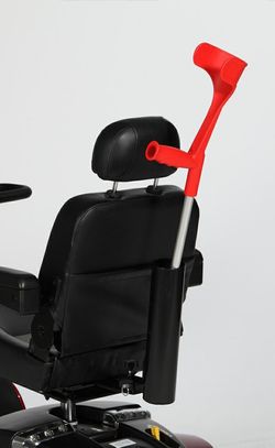 Porta baston doble para scooter o silla eléctrica. (2 bastones)