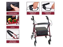 Rolator asiento regulable hi-low