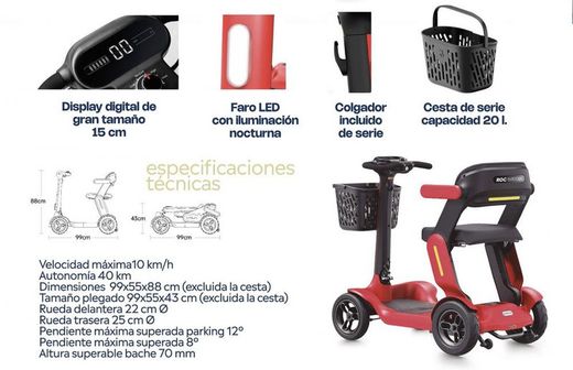 Scooter plegable inteligente Roc