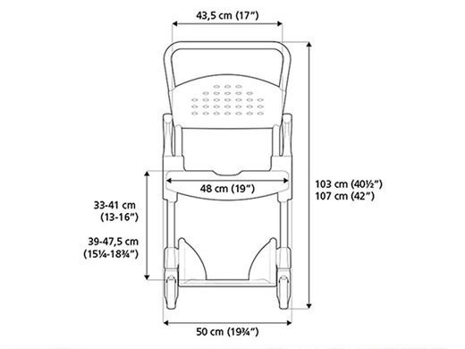 Silla 'clean' AD828 con DOS frenos