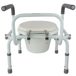 Silla con inodoro ,Reposabrazos abatibles ,Regulable en altura Cabo