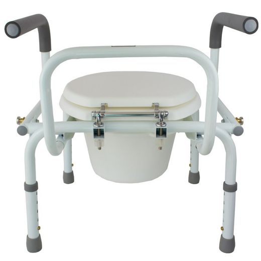 Silla con inodoro ,Reposabrazos abatibles ,Regulable en altura Cabo