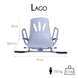 Silla de baño giratoria de Acero Inoxidable