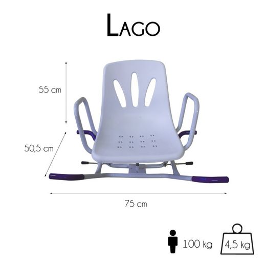 Silla de baño giratoria de Acero Inoxidable