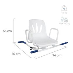 Silla de baño giratoria de Acero Inoxidable
